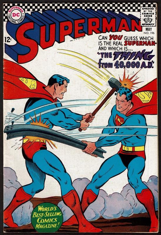 Superman #196 (May 1967, DC) FN/VF