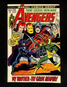 Avengers #102 Roy Thomas! Grim Reaper! Sentinels!