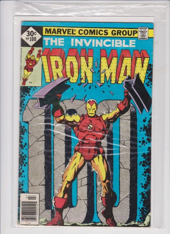 THE INVINCIBLE IRONMAN V1 #100 .30ct 1977 MAJOR KEY ISSUE