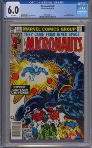 MICRONAUTS #8 CGC 6.0 1ST CAPTAIN UNIVERSE WHITE PAGES