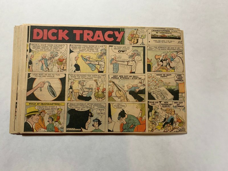 Dick Tracy Newspaper Comics Sundays 1961 InComplete Year 49 Total Great Shape!