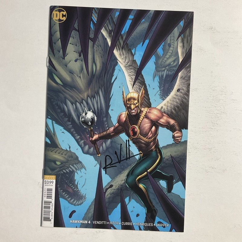 Hawkman 4 2018 Signed by Venditti DC Comics NM near mint