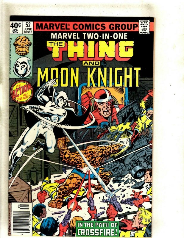 Marvel Two-In-One # 52 VF Comic Book Moon Knight Thing Avengers Defenders HJ9