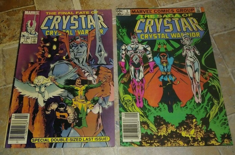 Saga of Crystar, Crystal Warrior # 3 6 11  1984, Marvel  nightcrawler 