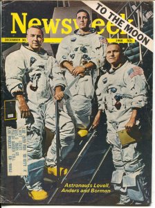 Newsweek 12/30/1968-moon travel-astronauts Lovell, Borman & Anders-VG