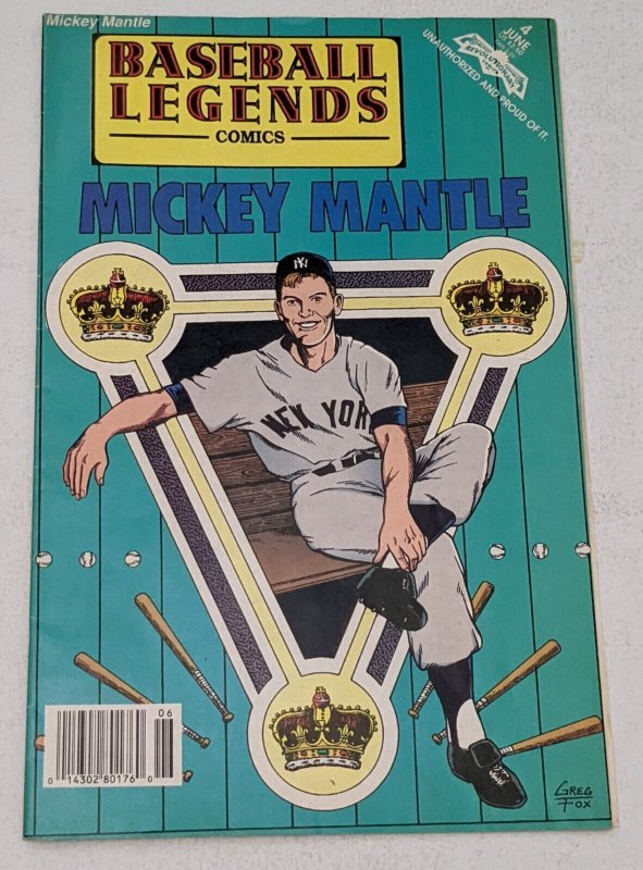 Baseball Legends Comics #4 (1992) Mickey Mantle FN 6.0 