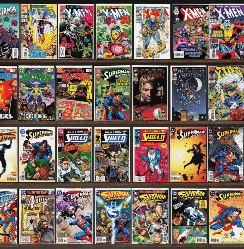 Huge Lot 140+ Comics with Action Comics, The Uncanny X-Men & More!