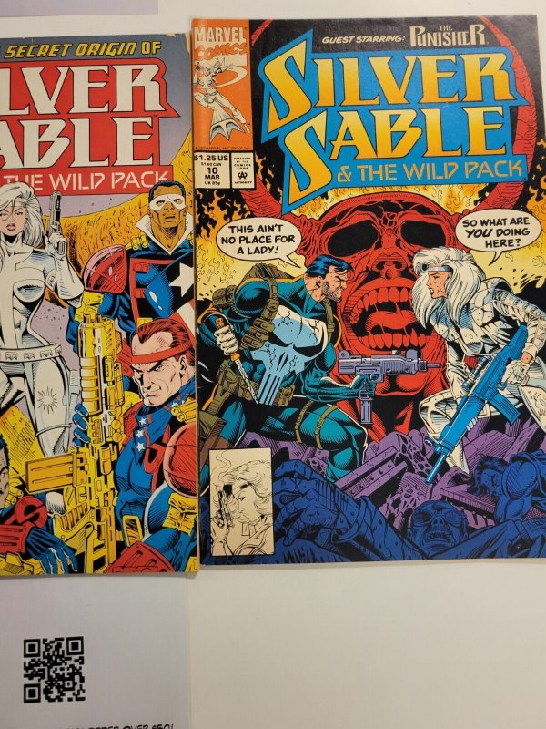 3 Silver Sable Marvel & The Wild Pack Comic Books #8 9 10 16 TJ1