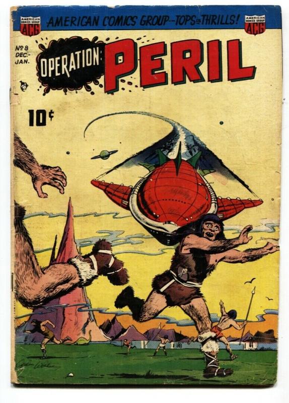 Operation Peril #8 Science-fiction 1951 Obscure golden age comic FR