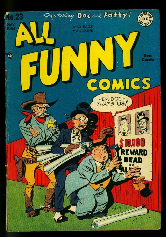 All Funny #23 1948- DC Golden Age humor- Final issue - VG 