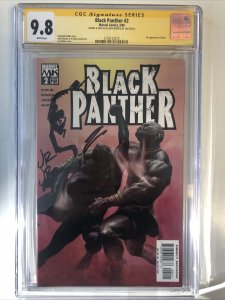 Black Panther (2005) #2 (CGC 9.8 SS WP) Signed & Sketch John Romita JR.