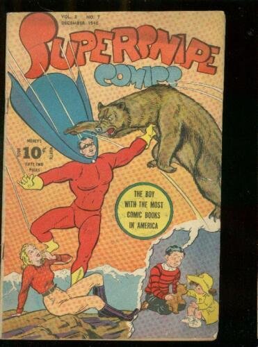 SUPERSNIPE COMICS V.3 #7-1946-COOL COVER VG/FN 