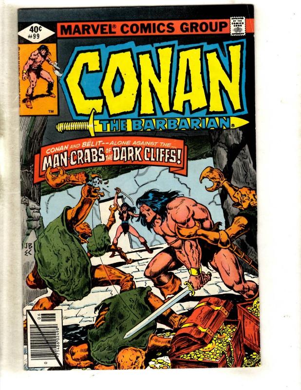 Lot Of 8 Conan The Barbarian Marvel Comic Books # 58 59 91 95 97 99 100 113 FM10