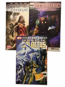 Annihilation Conquest # Heralds of Galactus #1 & Scourge #1 Lot Set 2008 Marvel