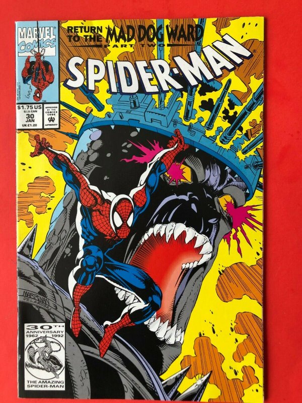 SPIDER-MAN V1 #30 1992 MARVEL / MAD DOG WARD PART 2 / MID GRADE