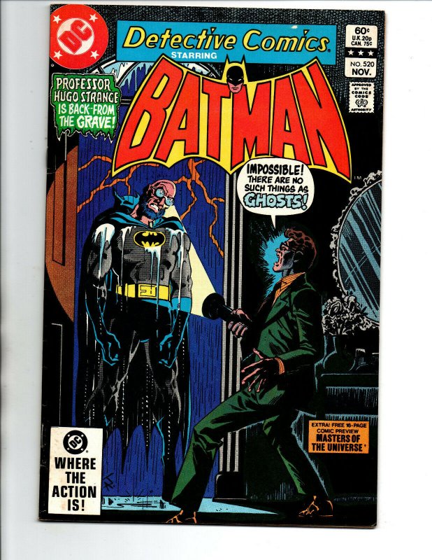 Detective Comics #520 - Batman - Hugo Strange - He-Man MOTU Preview - 1982 - VF