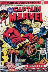 Captain Marvel (1st Series) #35 (with Marvel Value Stamp) GD ; Marvel | low grad