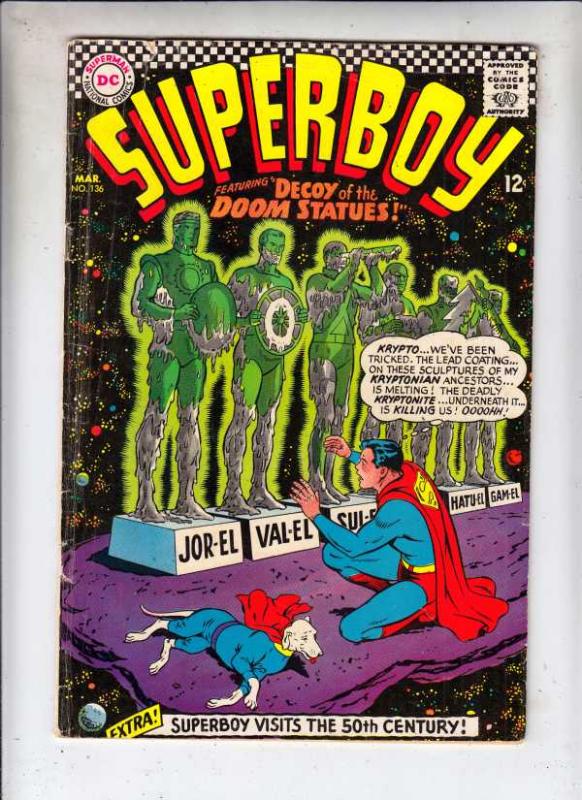 Superboy #136 (Mar-67) VG Affordable-Grade Superboy