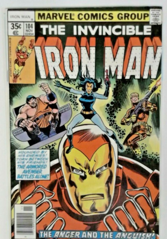 Invincible Iron Man 104 - Bronze Age Classic - 1977 High Grade VF Sharp Comic