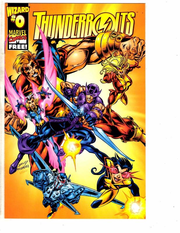 Lot O 4 Marvel Comic Books Onslaught 1 Gambit 2 Thunderbolts 0 Excalibur 73 J208