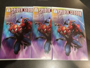 Lot of 3 SPIDER-GEDDON#0 NM 2018 CLAYTON CRAIN NYCC EX. VARIANT