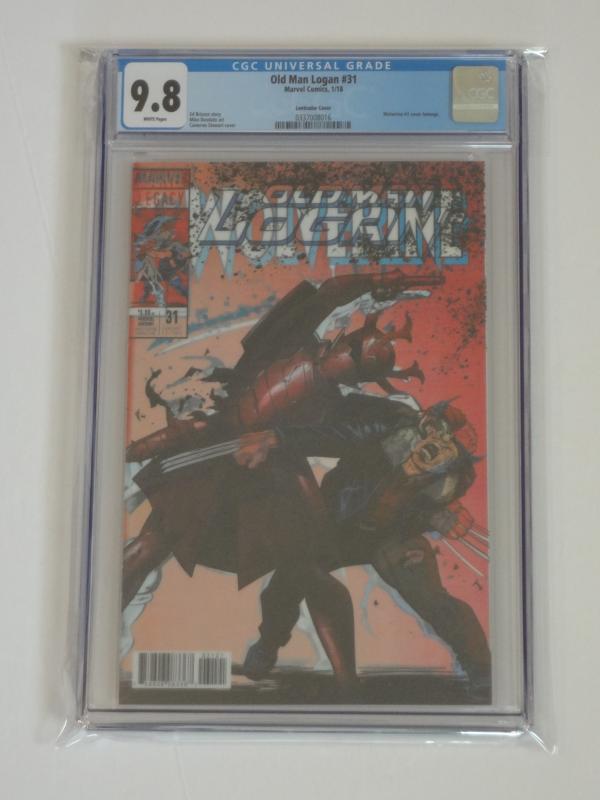 Old Man Logan #31 CGC 9.8; 3D lenticular cover--Homage to Wolverine #2!!