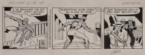 Amazing Spider-Man Comic Strip Original Art Signed Stan Lee COA 6/18/99
