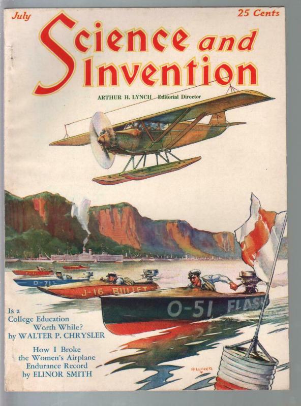 Science & Invention 7/1929-Gernsback-Boat race-radio seance-Dunninger-VF