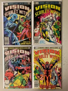 Vision and the Scarlet Witch set #1-4 mixed newsstand + direct 4 diff (1982-83)