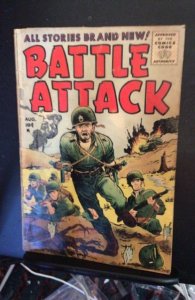Battle Attack #6 Golden-Age war comic! Sal Trappani art VG- Wow!