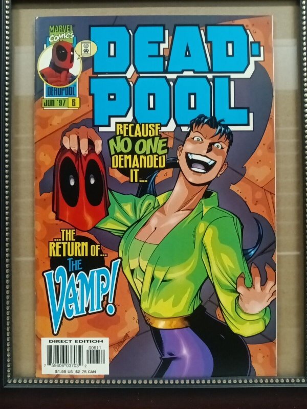 Deadpool #6 (1997) 9.2 NM Marvel High Grade Comic Book X-Men Wade Wilson. P01