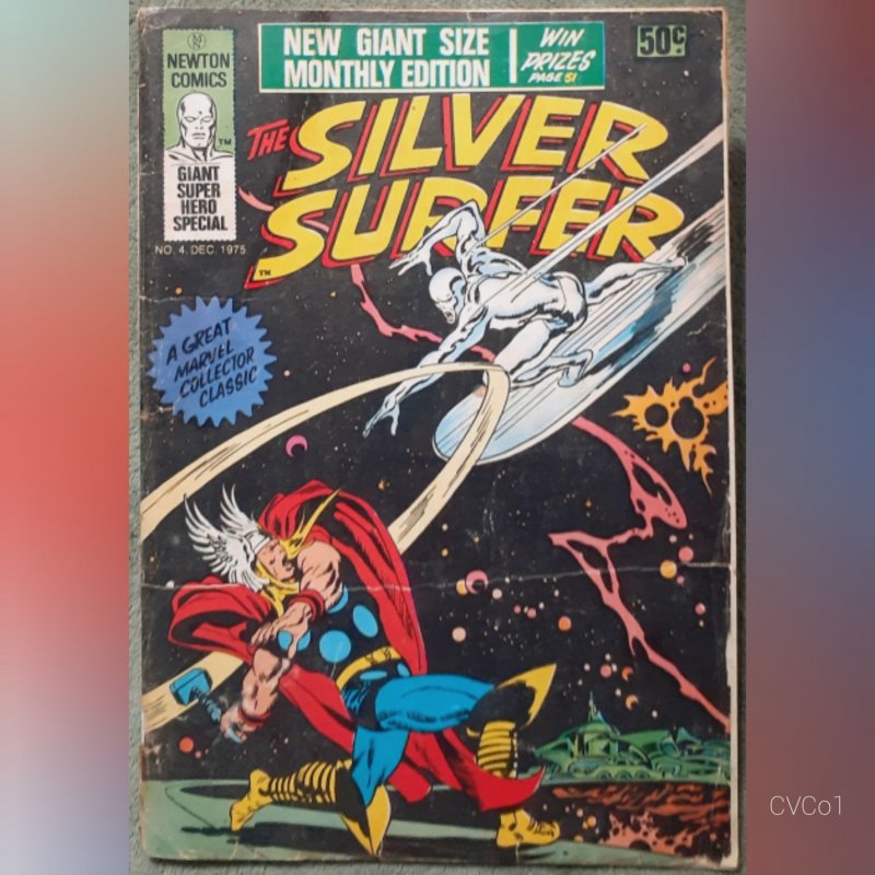 Silver Surfer #4 HTF Gem Key Rare Variant/1st Thor vs Surfer, Loki/Newton Comics