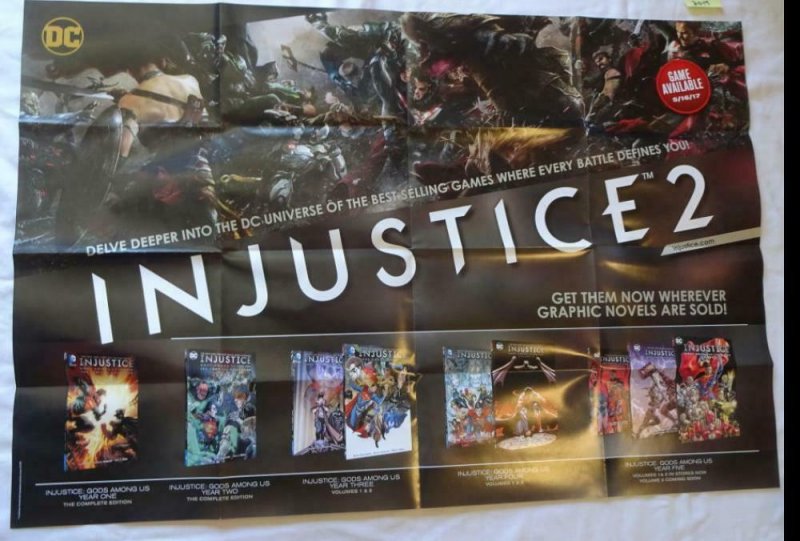 INJUSTICE 2 Promo poster, 24 x 36, 2017, Unused, more in our store 001