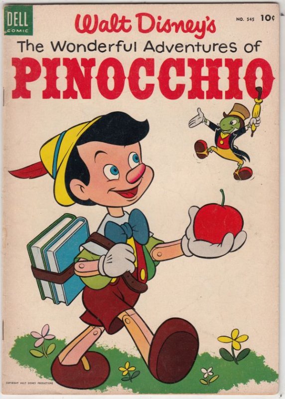 Four Color #545 (May-54) GD/VG Affordable-Grade Pinocchio, Jimminy Cricket