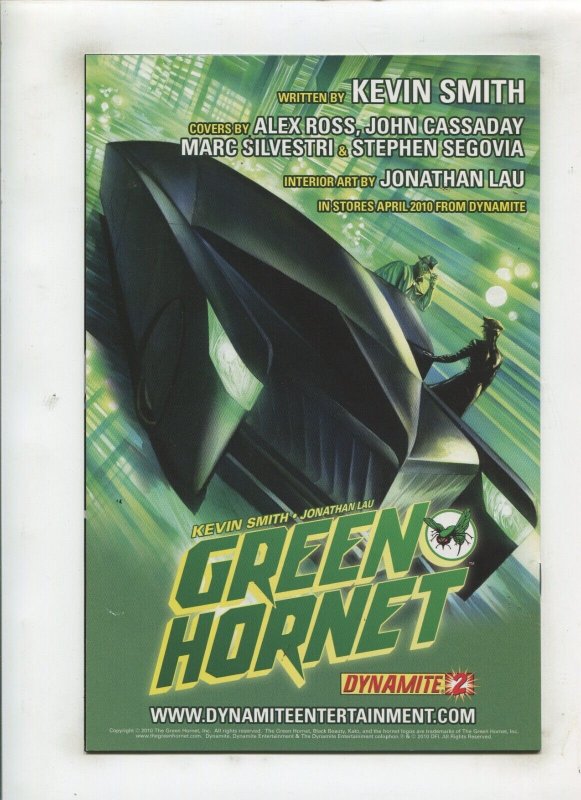 GREEN HORNET #1 (9.2) SIGNED J. SCOTT CAMPBELL!! 2010