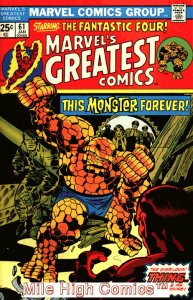 MARVEL'S GREATEST COMICS (1969 Series) #61 Fine Comics Book