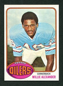 1976 Topps Willie Alexander #316  MINT  Houston Oilers