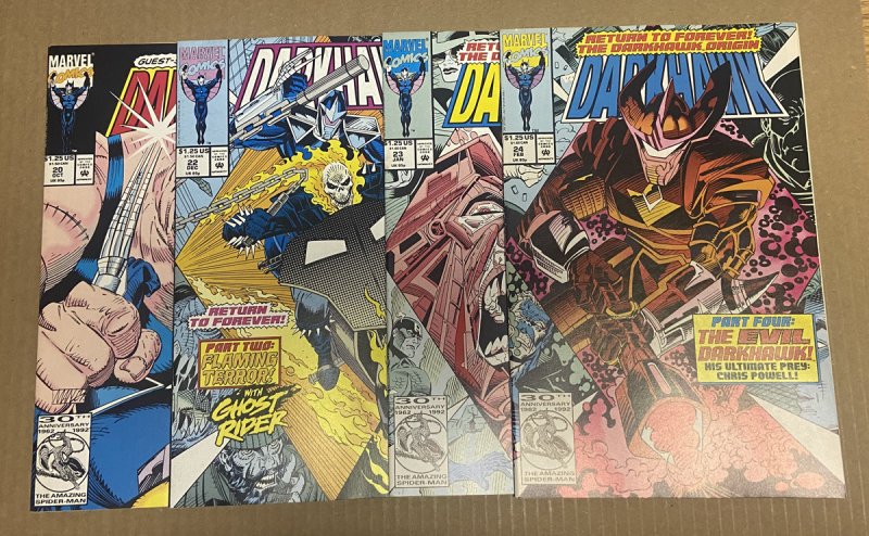 Darkhawk #20 #22 #23 #24 (SET OF 4) 8.5VFN+  Mike Manley Covers & Art / 1992