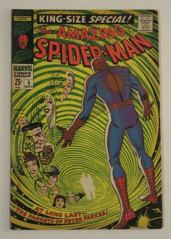 Amazing Spider-Man Annual #5 1st App Richard & Mary Parker 1968 Silver Age VG