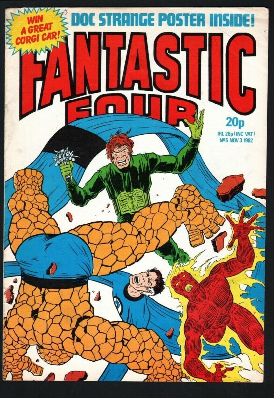 FANTASTIC FOUR #5-JACK KIRBY ART-RARE BRITISH EDITION-M G