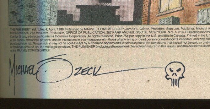 THE PUNISHER #4 MINI-SERIES (9.2 OR BETTER) SIGNED AND REMARKED BY MIKE ZECK!