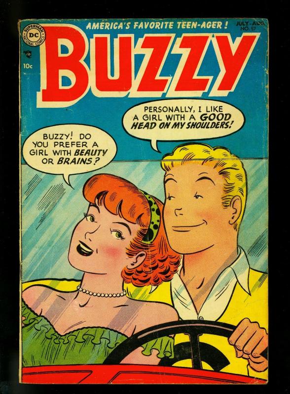 Buzzy #57 1954- DC Teenage humor-Golden Age- VG