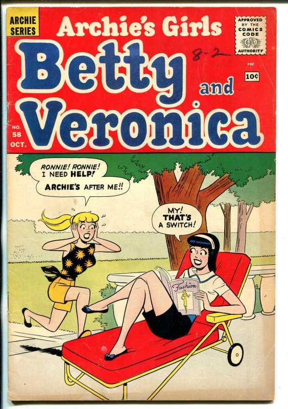 Archie's Girls Betty & Veronica #58  1960 - Archie  -VG - Comic Book