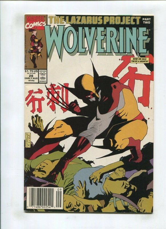 WOLVERINE #28 (8.5) *FISHERMAN* LAZARUS PROJECT 1990 