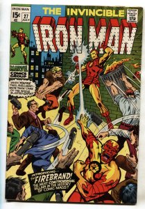 IRON MAN #27--Marvel --comic book--1st FIREBRAND--1969