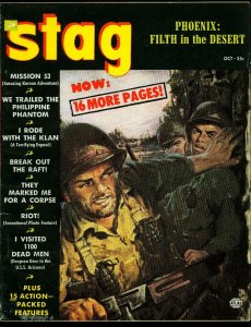 Stag Pulp Magazine October 1952- Ku Klux Klan- Philippine Phantom FN