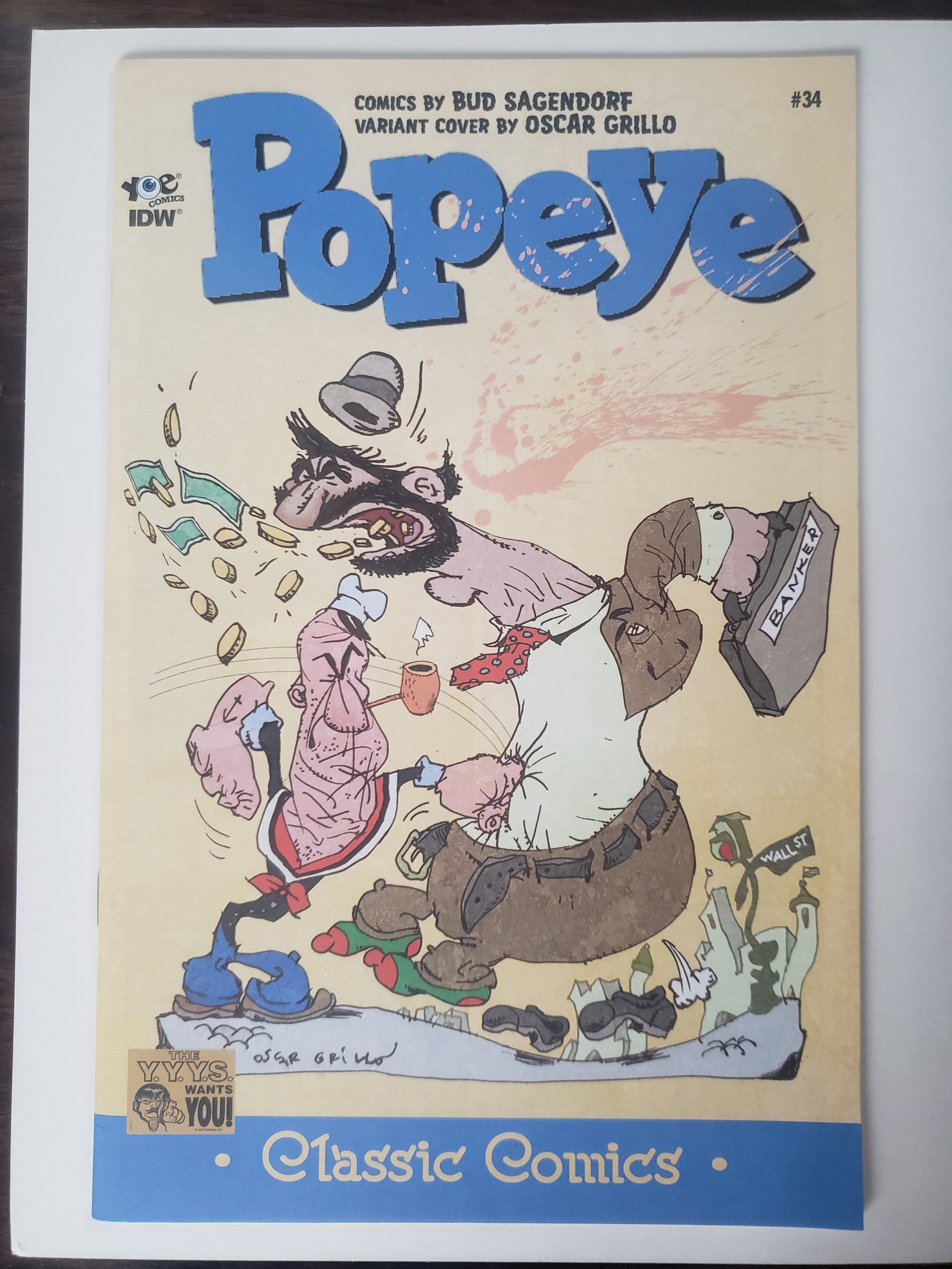 Classic Popeye 34 1:10 ratio variant Oscar Grillo variant cover