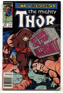 THOR #411 -- 1st NEW WARRIORS -- JUGGERNAUT COVER -- MARVEL -- Newsstand