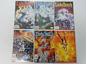 Lady Death lot - 6 different books - see pics - 8.0 - years vary