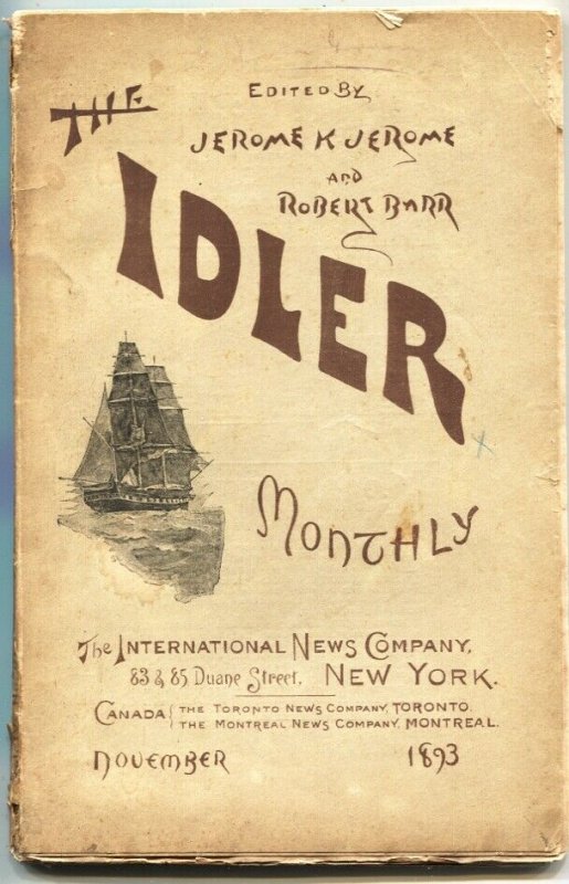 THE IDLER-NOV 1893-EARLY PULP FORMAT MAGAZINE-PHANTOM DEATH-RARE-MYSTERY